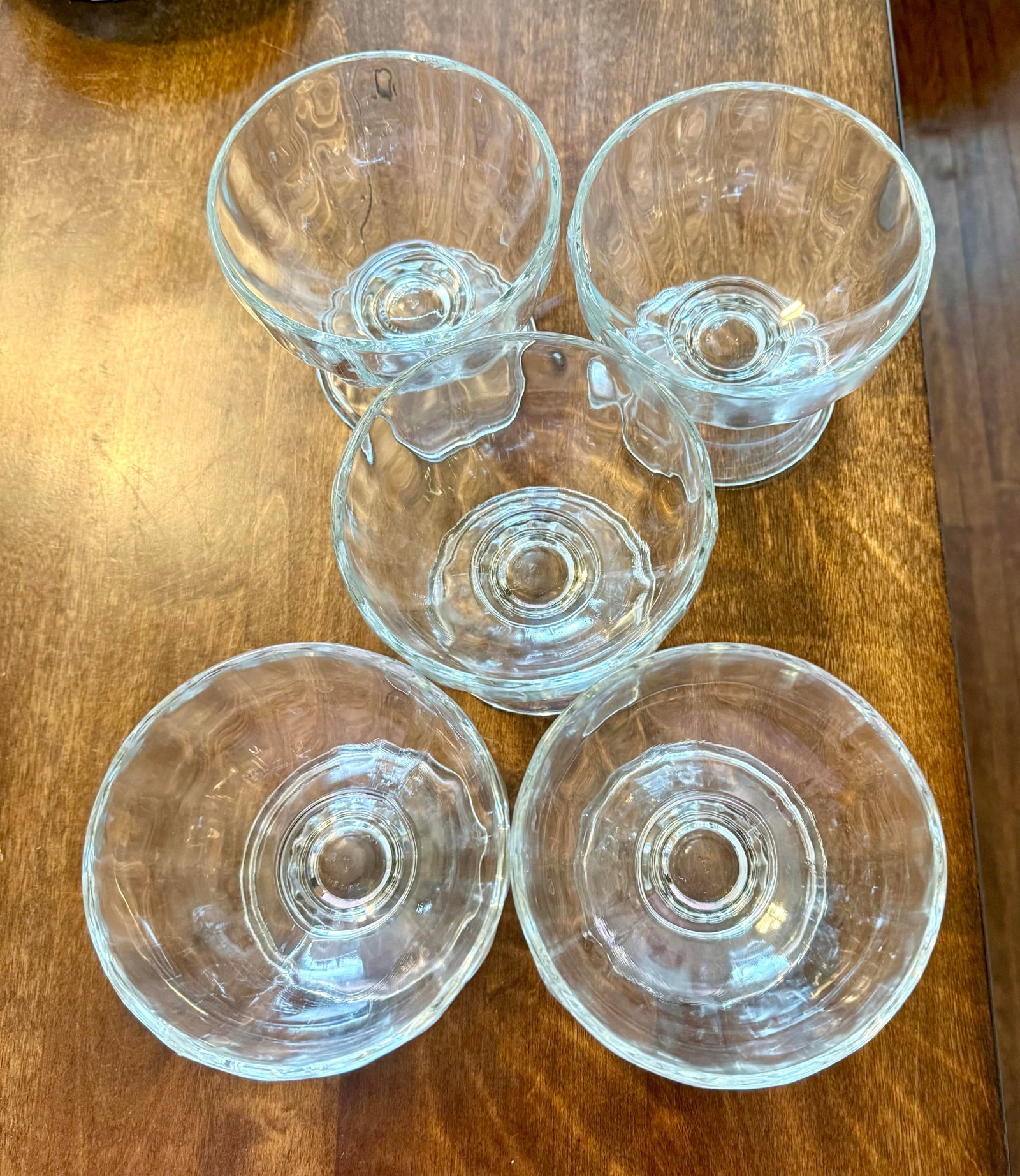 Libbey Glass Pedestal Bowls - Set of 5 - 5