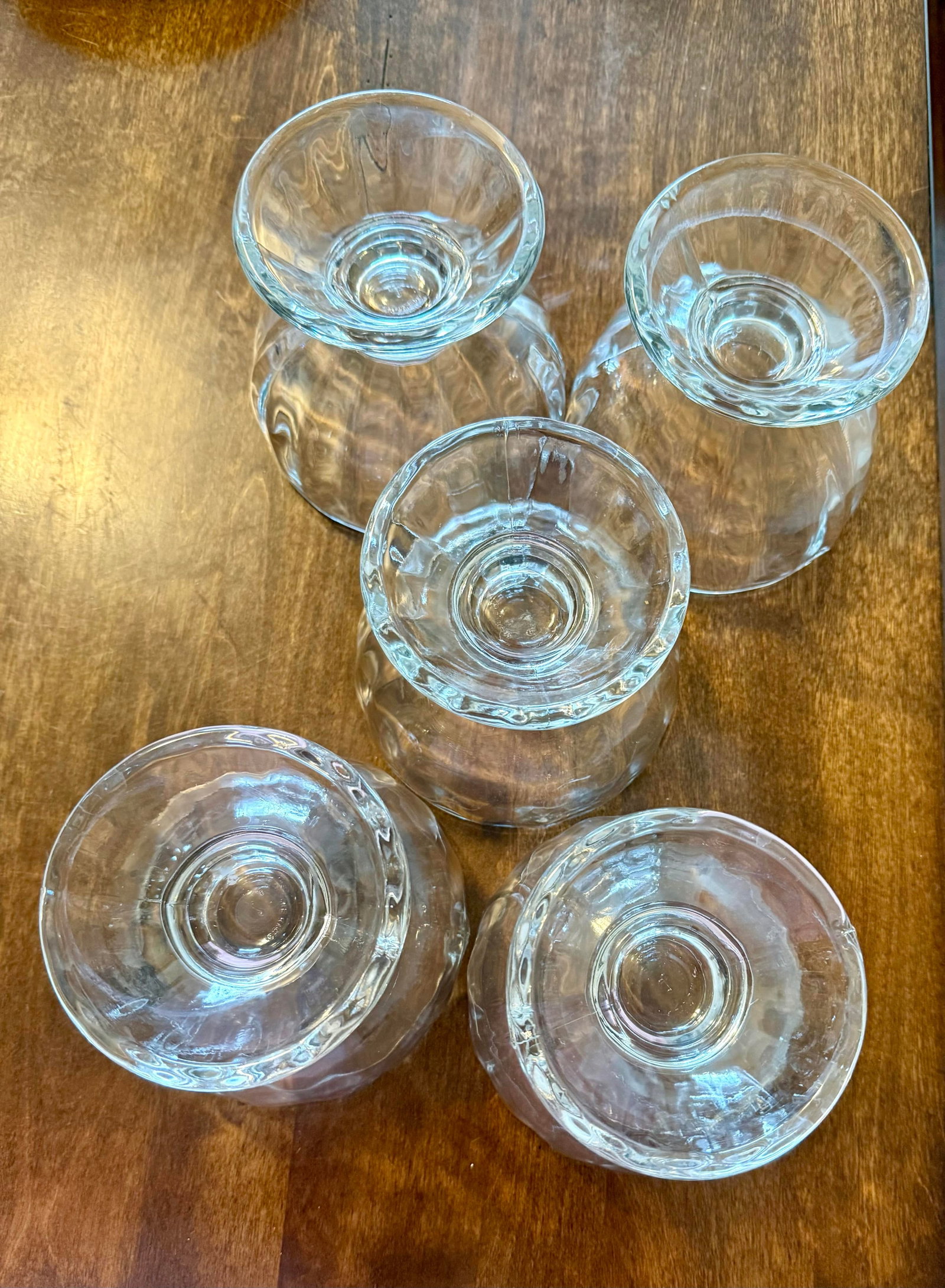Libbey Glass Pedestal Bowls - Set of 5 - 9