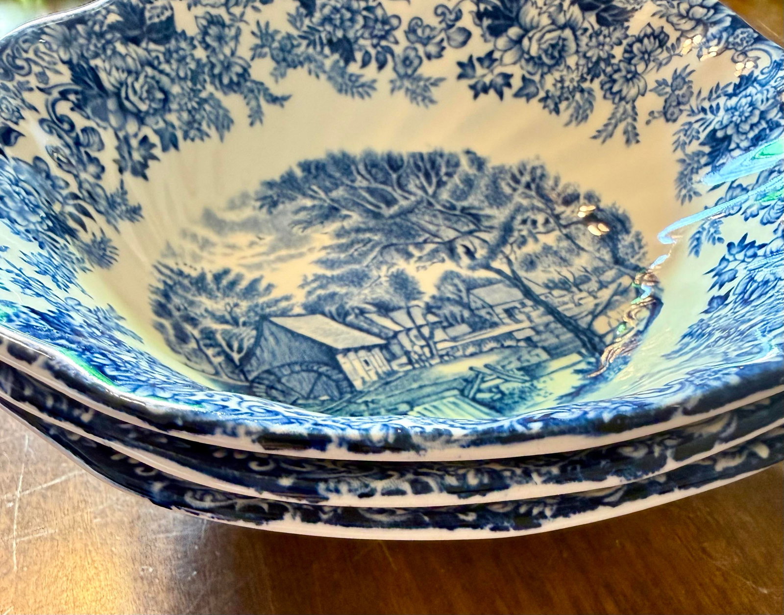 1950s Mill Stream Cereal Bowls by Johnson Brothers - Set of 3 - 3