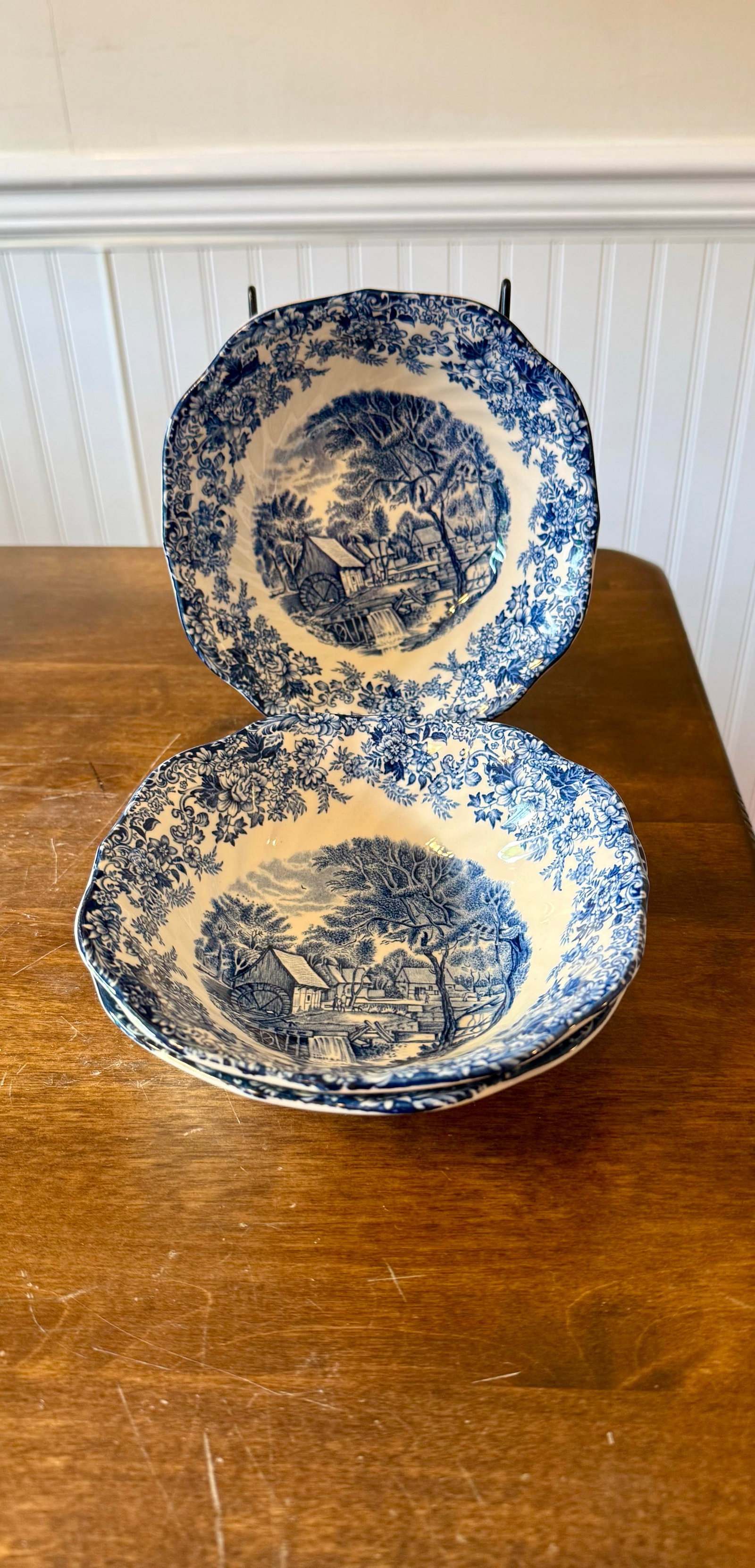 1950s Mill Stream Cereal Bowls by Johnson Brothers - Set of 3 - 5