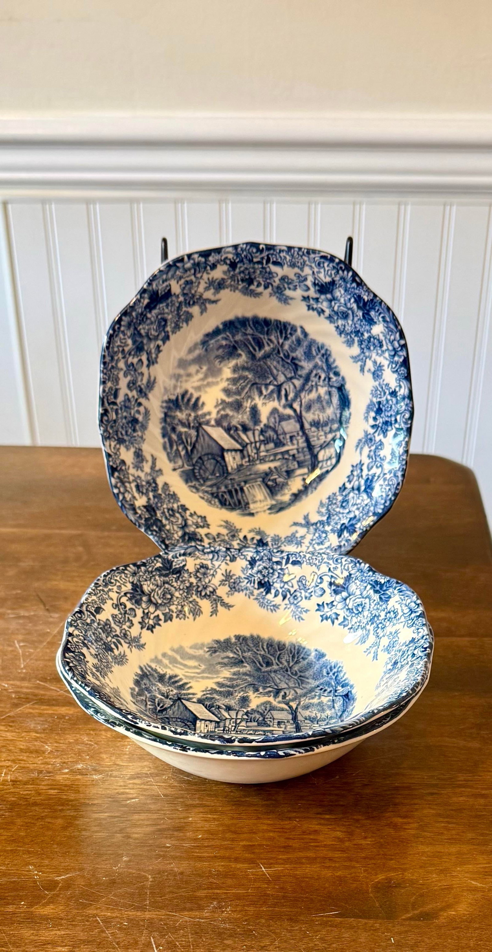1950s Mill Stream Cereal Bowls by Johnson Brothers - Set of 3 - 6