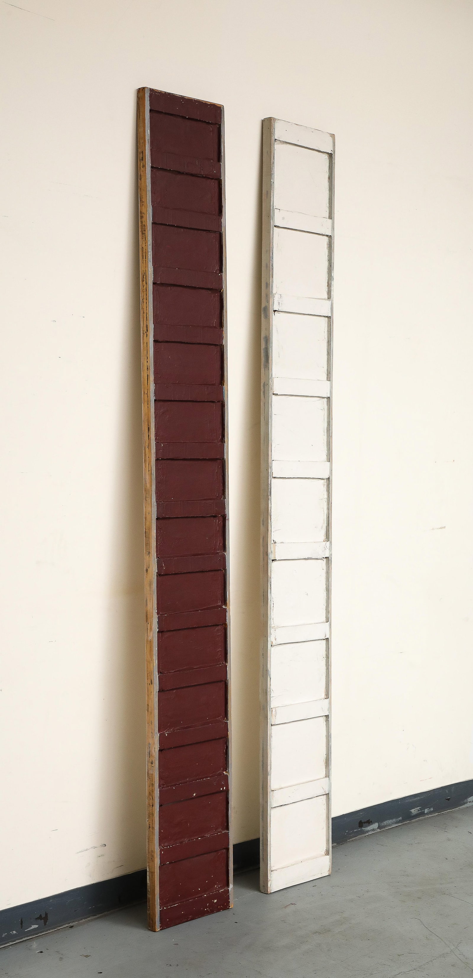 Bruce Robbins (American B. 1948), Plank (#3) & Plank (#7), Maroon & White, 1970s - 11