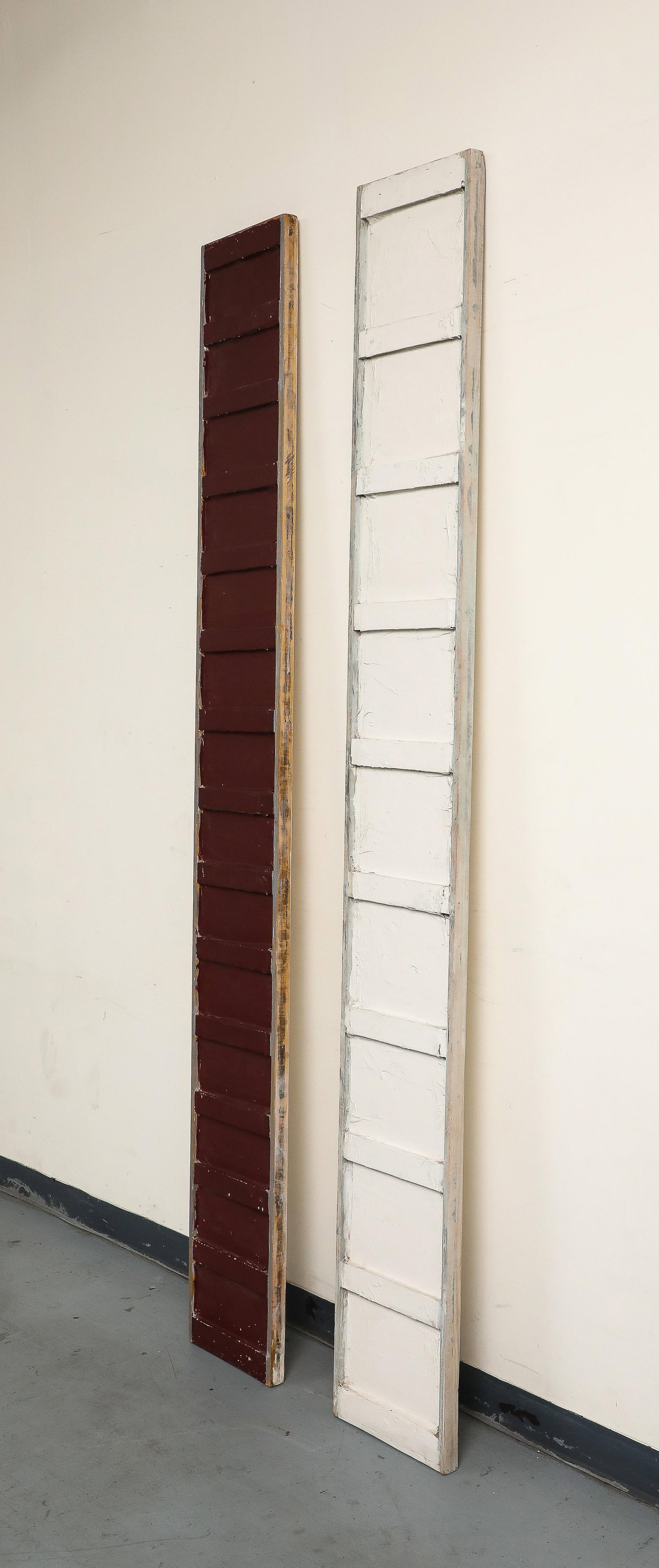Bruce Robbins (American B. 1948), Plank (#3) & Plank (#7), Maroon & White, 1970s - 7