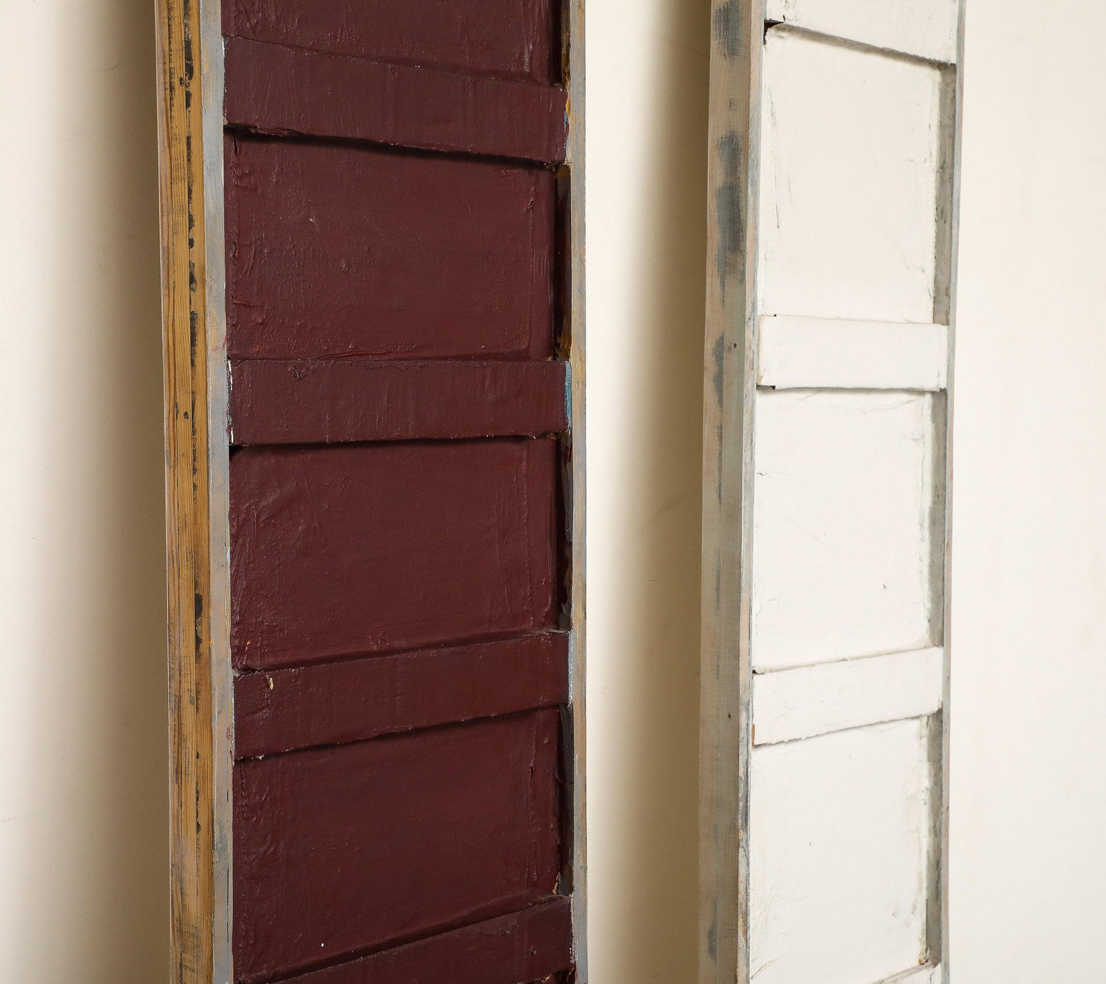Bruce Robbins (American B. 1948), Plank (#3) & Plank (#7), Maroon & White, 1970s - 8