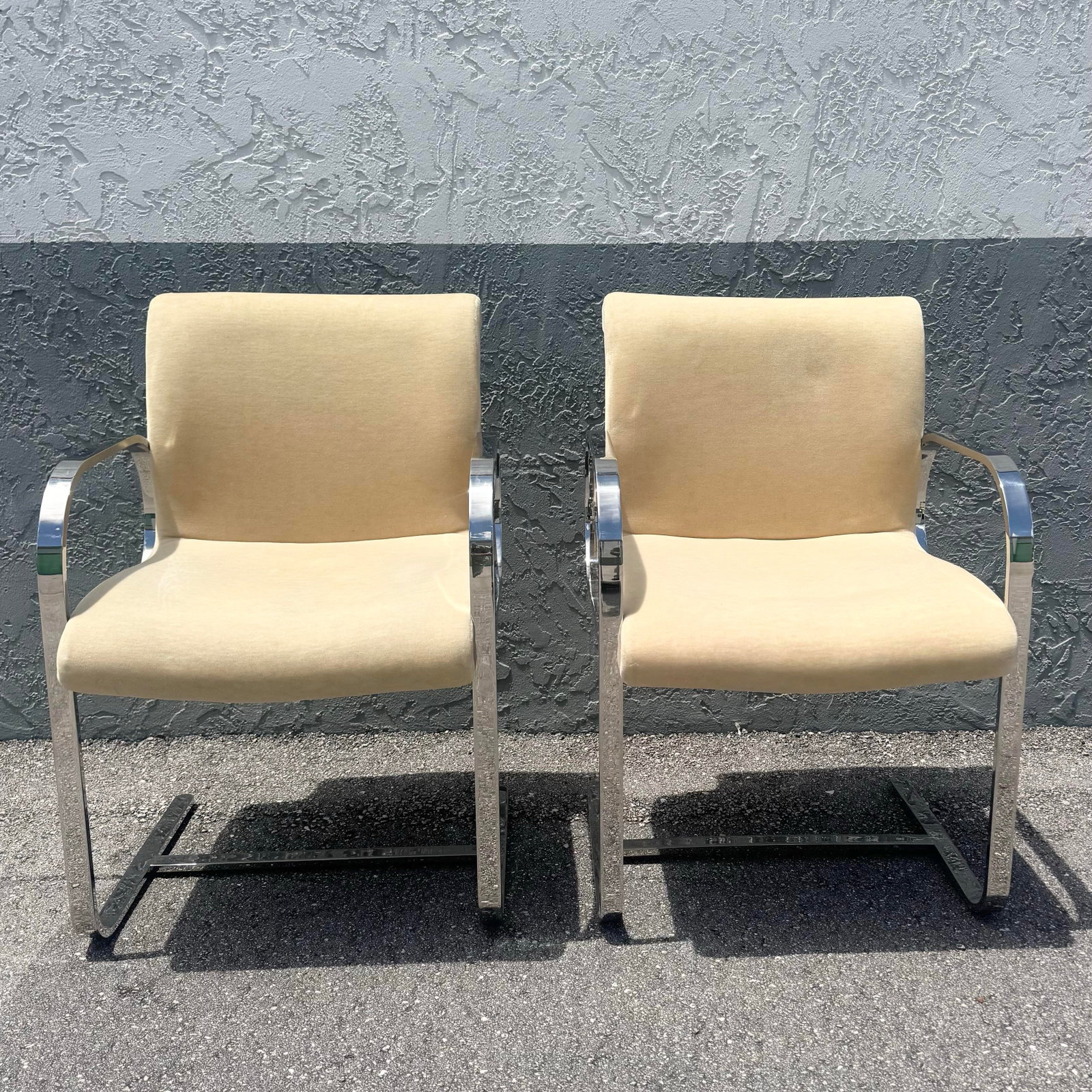Mid Century Modern Miles Van Der Rohe Brno Style Cantilever Dining Chairs - Set of 4 - 6