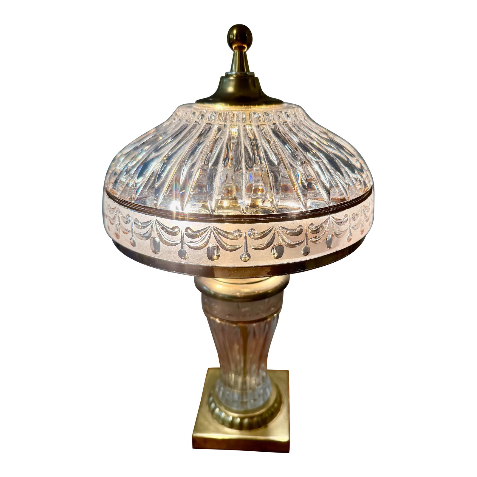 Crystal Hollywood Regency Boudoir Lamp (1 of 12)