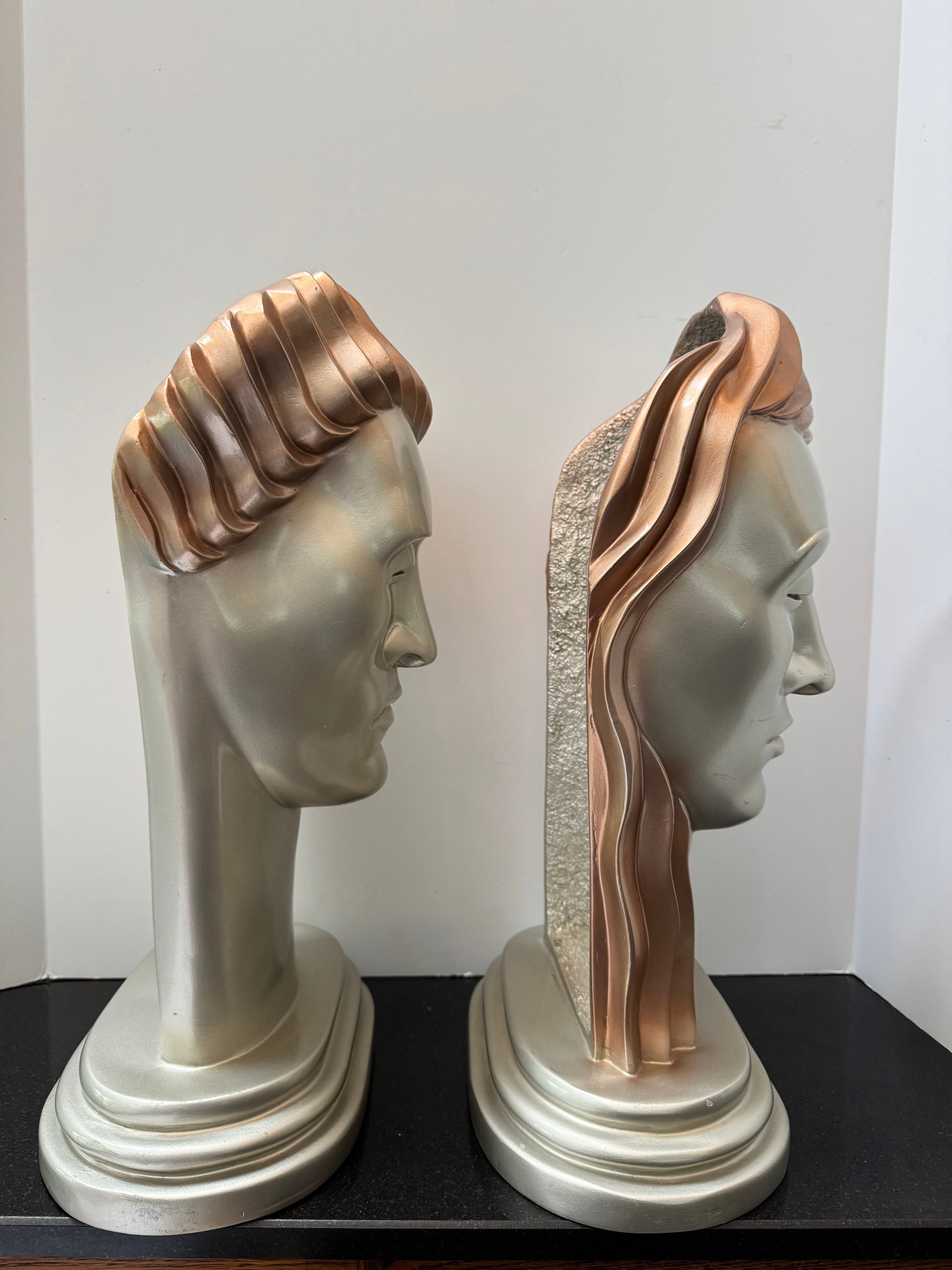 1980s Art Deco Revival Busts After Lora Marx -a Pair - 8