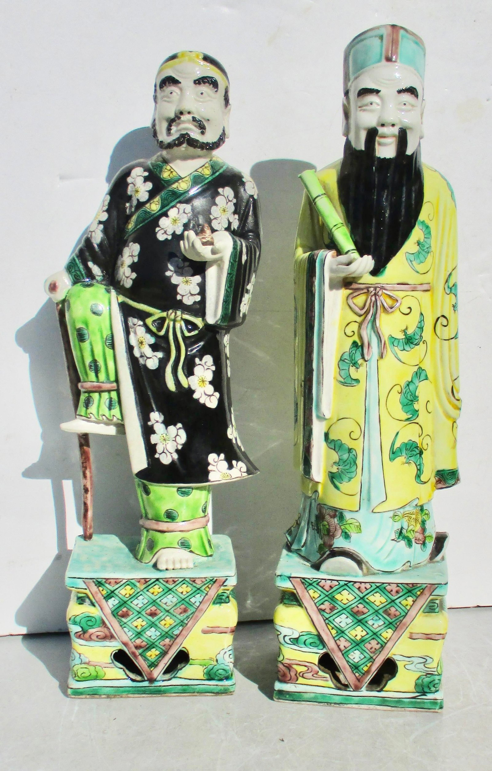 Kang Xi Sancai Porcelain Figures -a Pair of 2 - 3