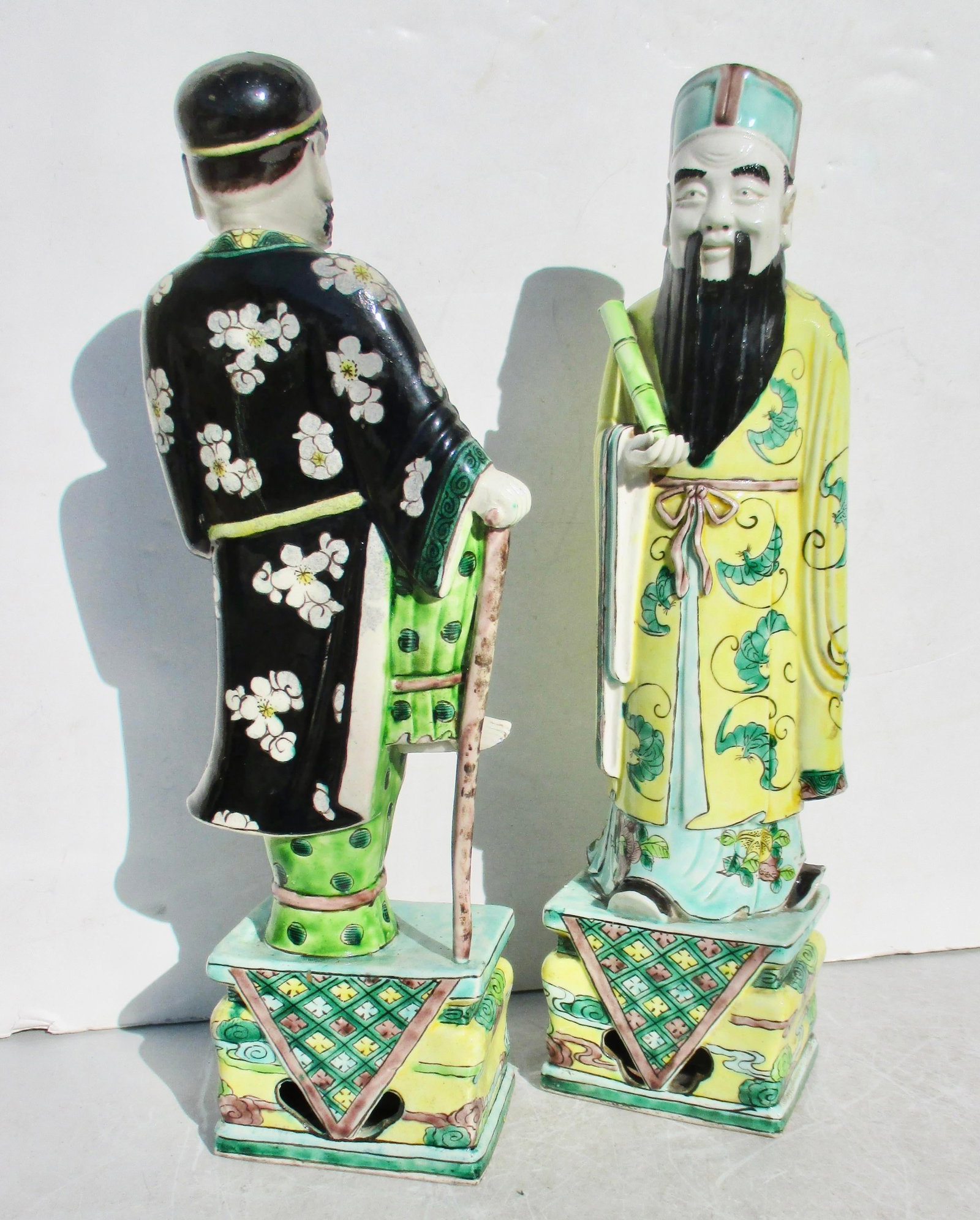 Kang Xi Sancai Porcelain Figures -a Pair of 2 - 5
