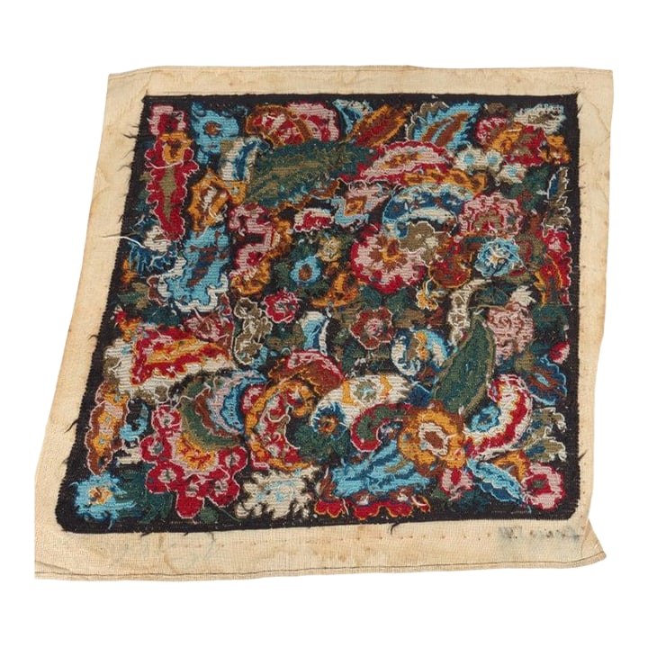 Antique Louis XIII Floral Needlepoint Tapestry Numbered 19thC: Antique Louis XIII Floral Needlepoint Tapestry Numbered 19thC Measures - 34 3/8" x 33 1/4" x 1/4" Condition: Alterations: Unknown Imperfections: Some Imperfections Condition Notes: Overall good condit