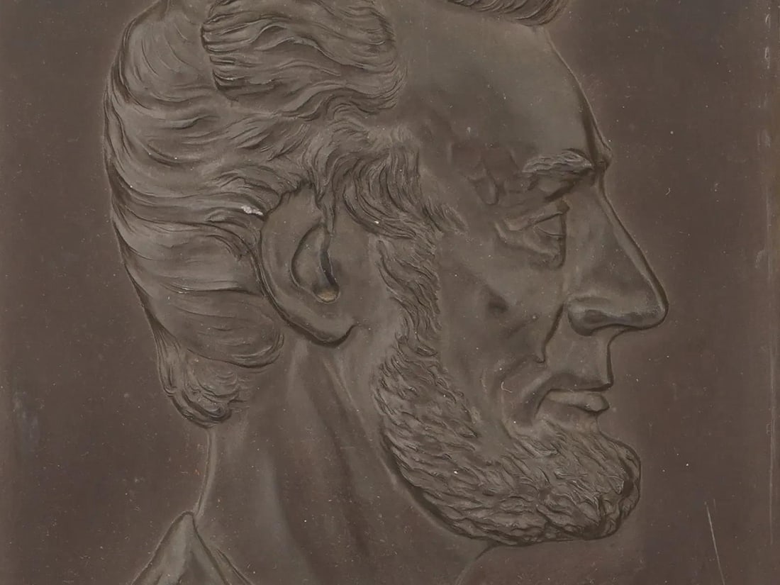 American President Lincoln Portrait Plaque Framed - 3