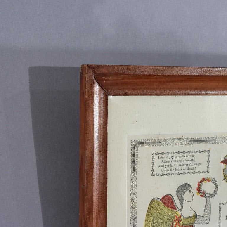 Pa German Fraktur Taufschein Hand Colored Birth/Baptismal Certificate C1859 - 7