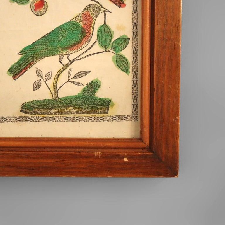 Pa German Fraktur Taufschein Watercolor & Ink Birth/Baptismal Certificate C1857 - 4