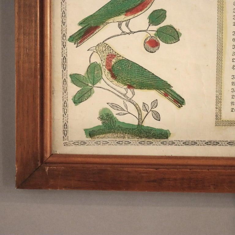 Pa German Fraktur Taufschein Watercolor & Ink Birth/Baptismal Certificate C1857 - 6