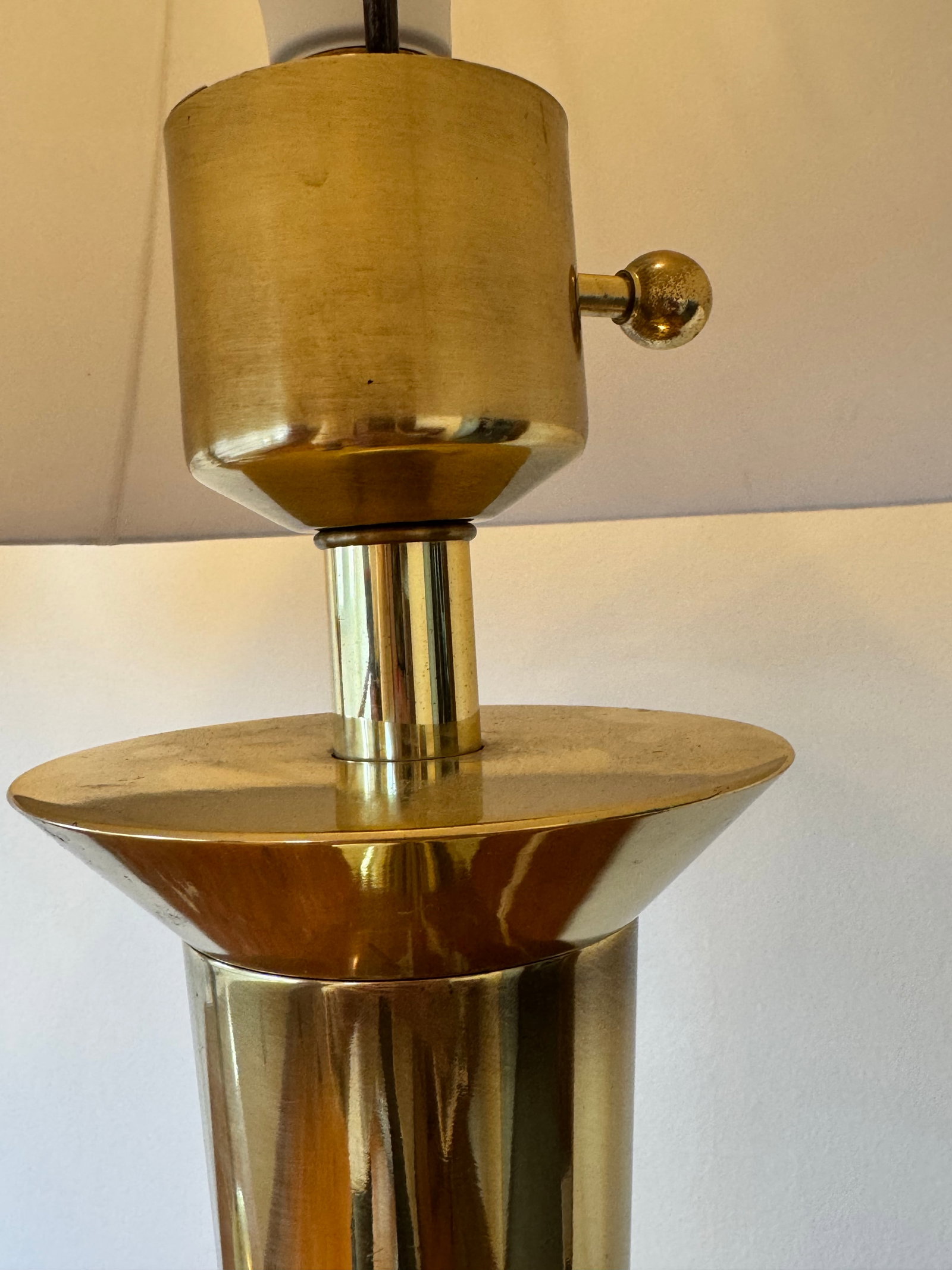 1960s Stiffel Brass Torch Form Table Lamps"”a Pair - 7