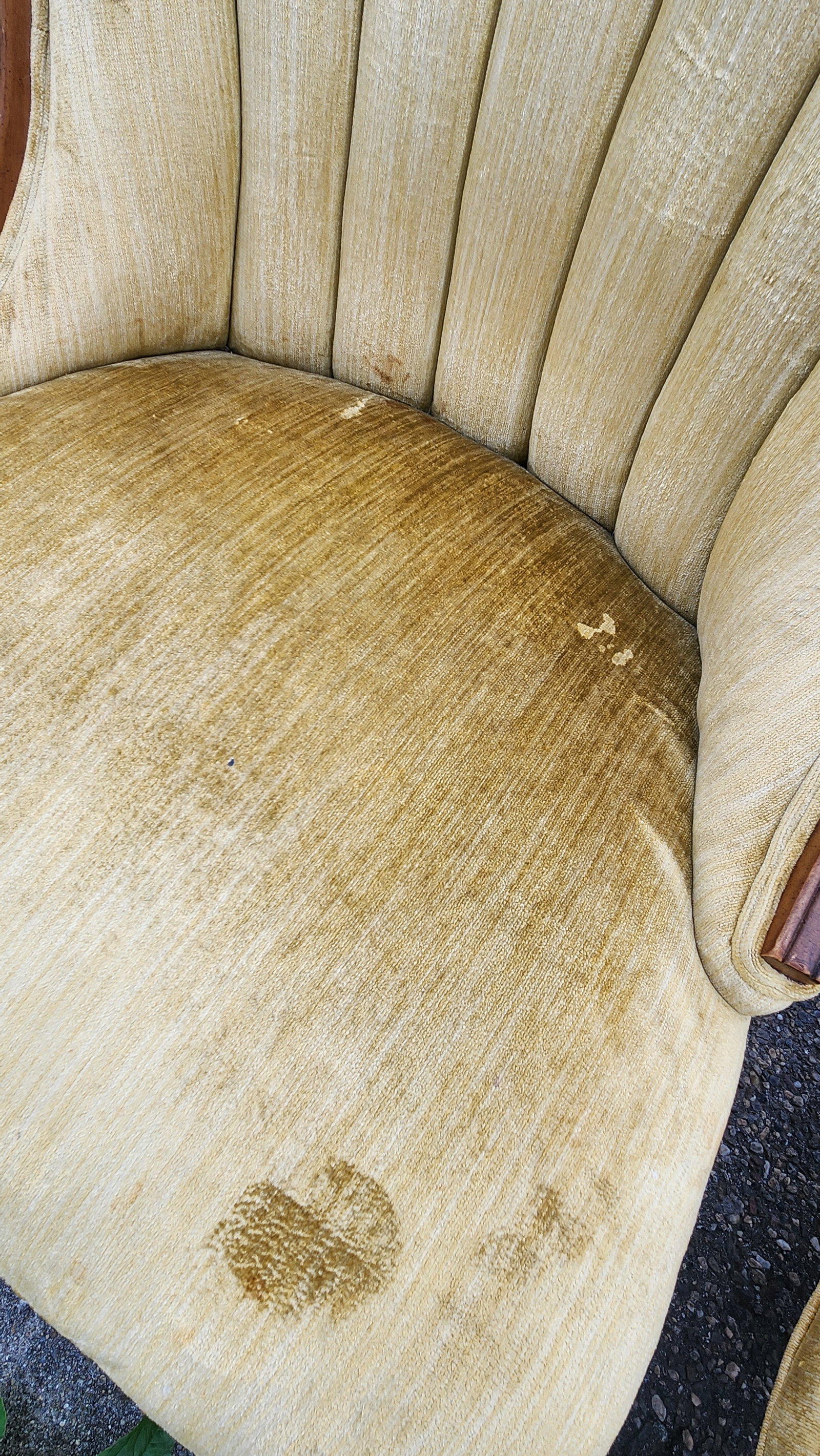 Pair of Vintage Hollywood Regency Shell Back Slipper Chairs, 1940s Style - 12