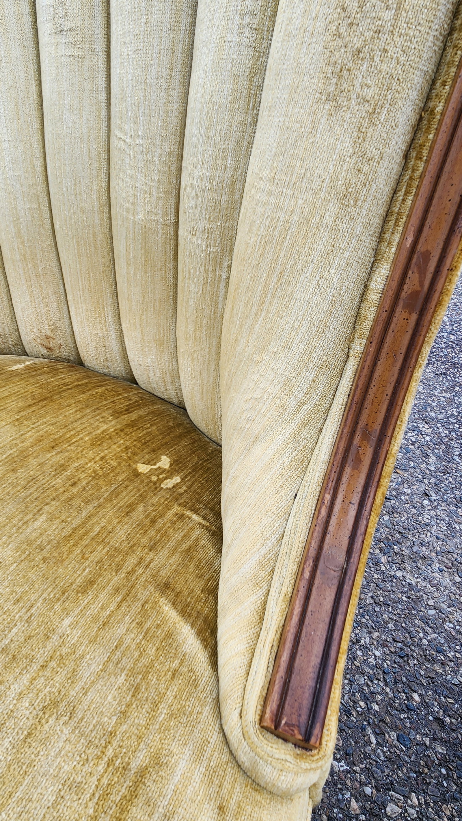 Pair of Vintage Hollywood Regency Shell Back Slipper Chairs, 1940s Style - 14