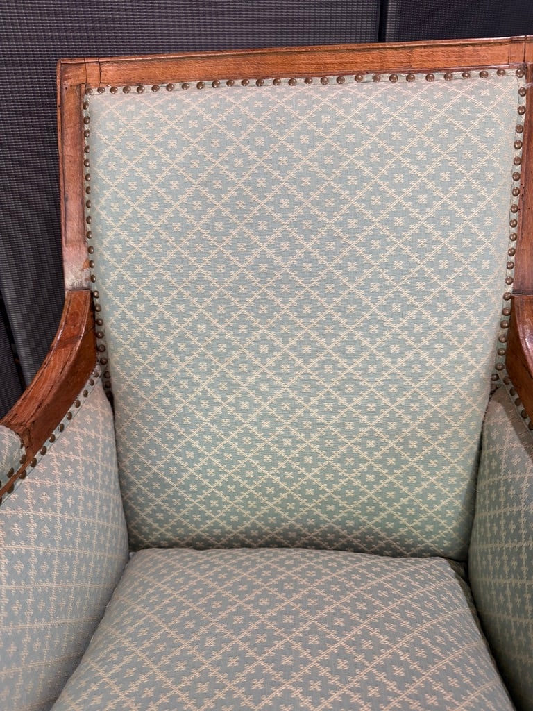 Late 18th Century Petit Bergere, Handcarved Beechwood, New Upholstery - 7
