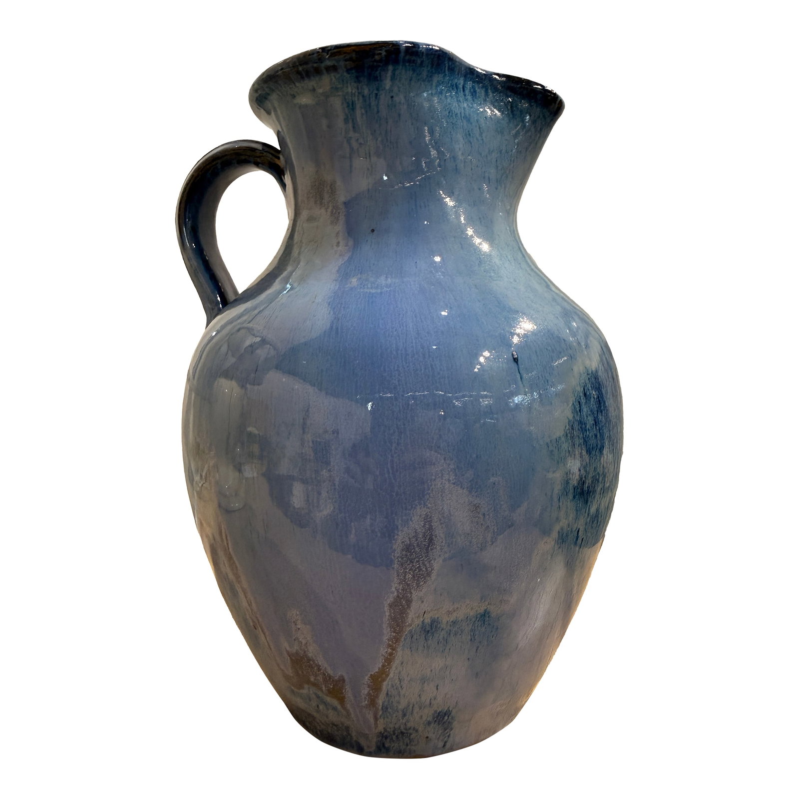 Late 20th Century C B Craven Teagues Pottery Pitcher | Vintage American Studio Pottery | Hand-Thrown: A commanding presence for the table or shelf—this hand-thrown stoneware pitcher by C. B. Craven for Teagues Pottery embodies the quiet rigor of American studio pottery. Its bold, sculptural