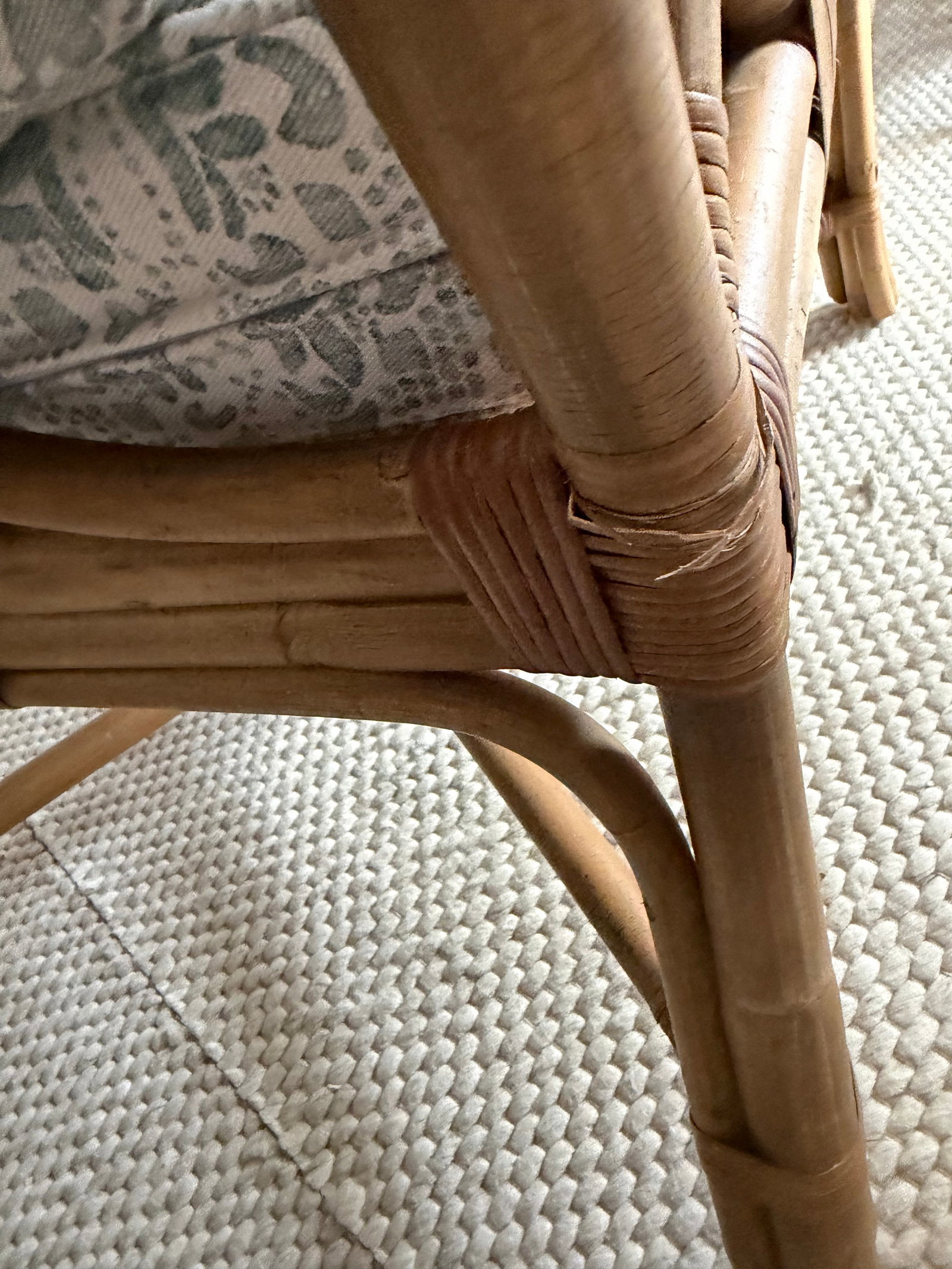 Set of Two Natural Rattan Wingback Watson Chair With Cushions - 10