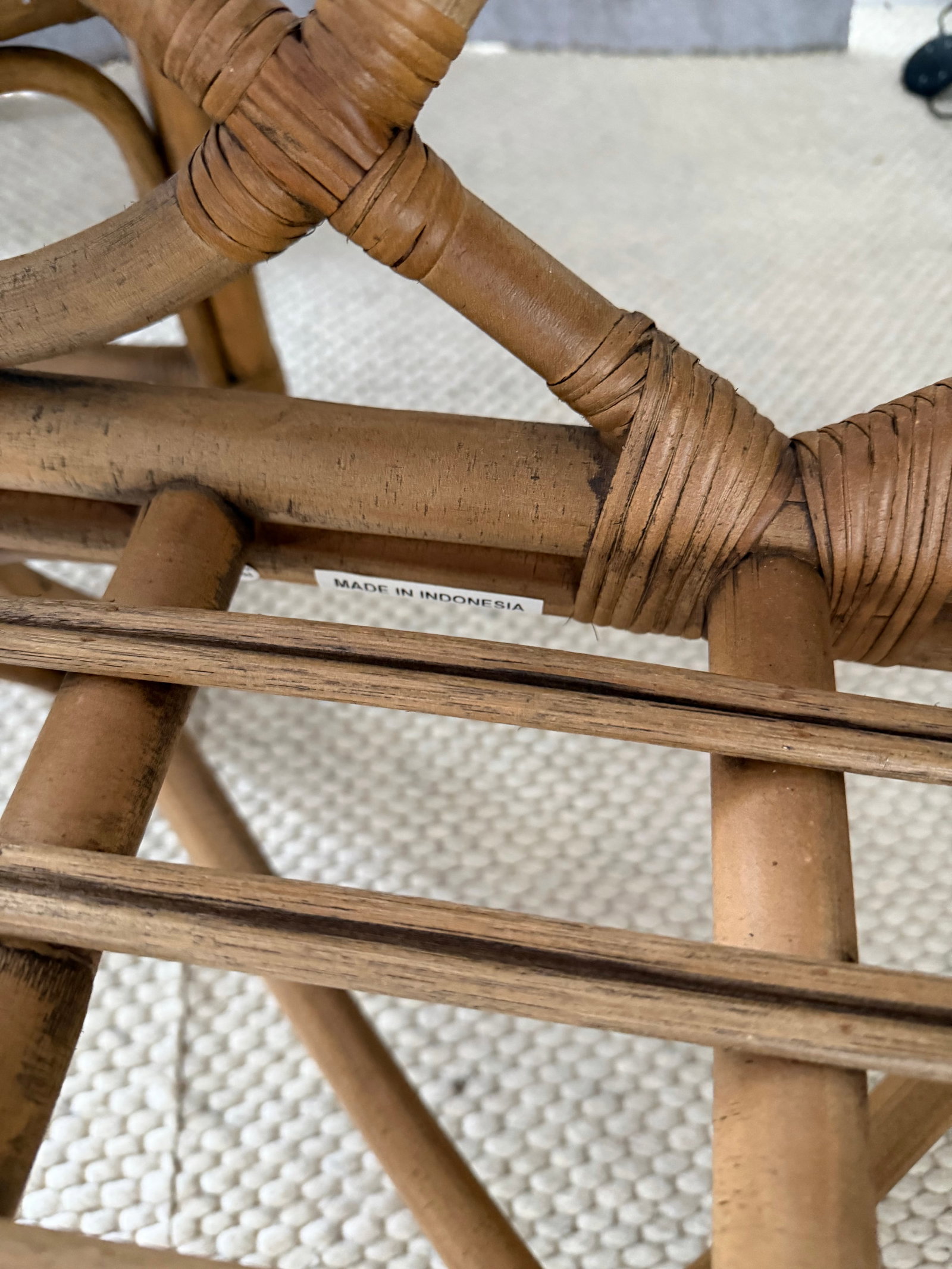 Set of Two Natural Rattan Wingback Watson Chair With Cushions - 8