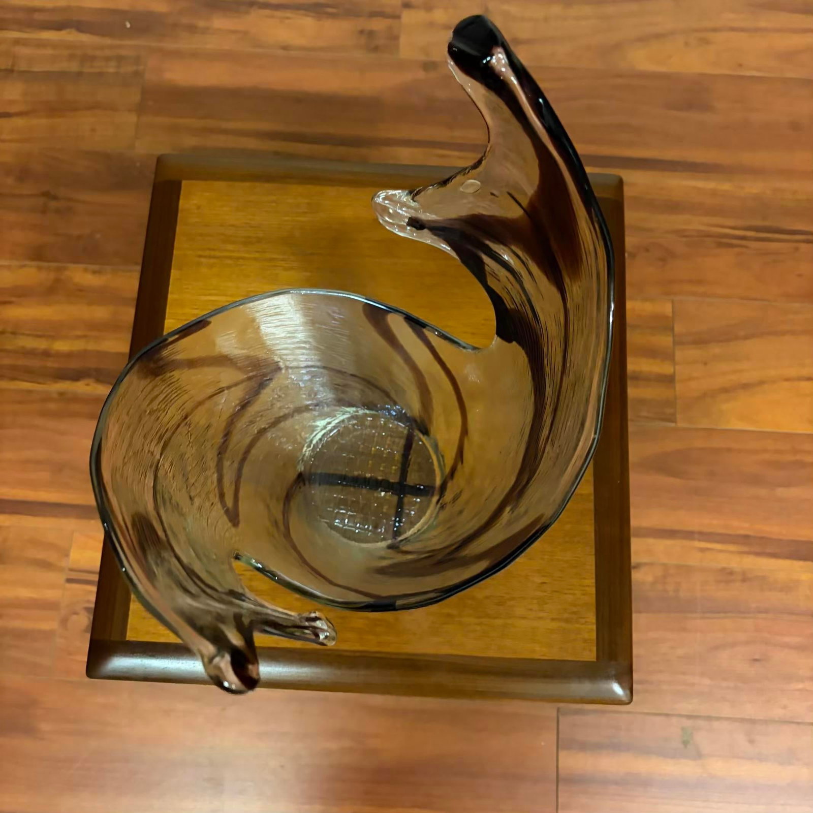 Vintage Italian Handblown Art Glass Sculptural Centerpiece Vessel - 10