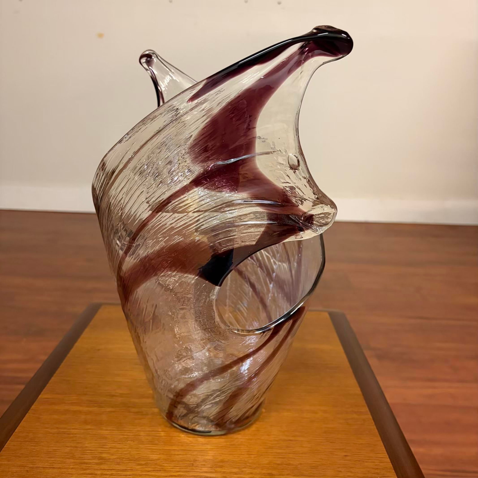 Vintage Italian Handblown Art Glass Sculptural Centerpiece Vessel - 2