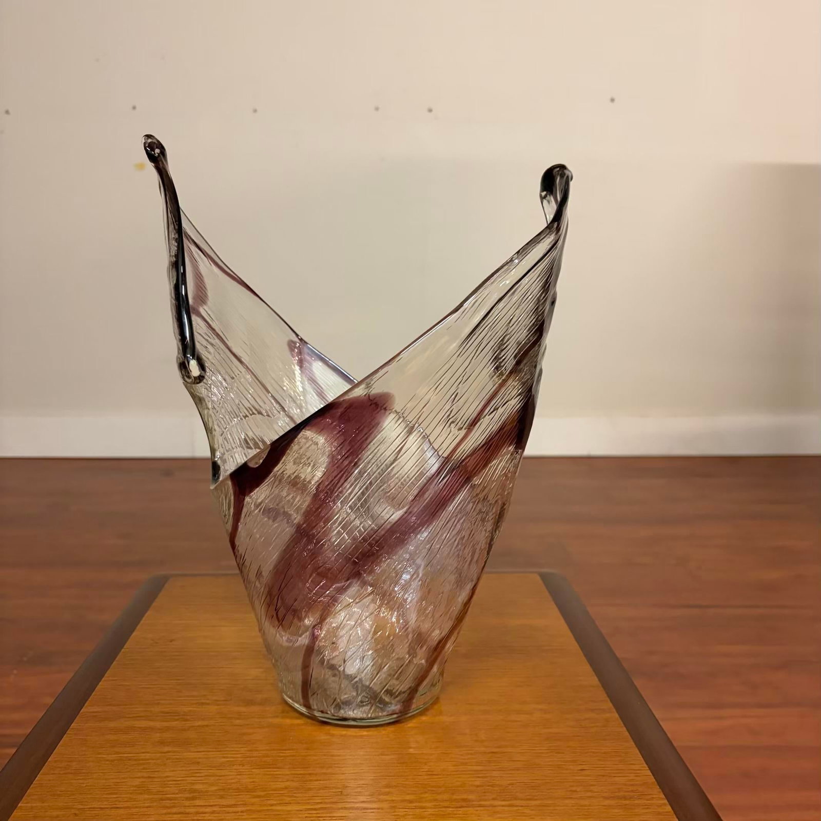 Vintage Italian Handblown Art Glass Sculptural Centerpiece Vessel - 3