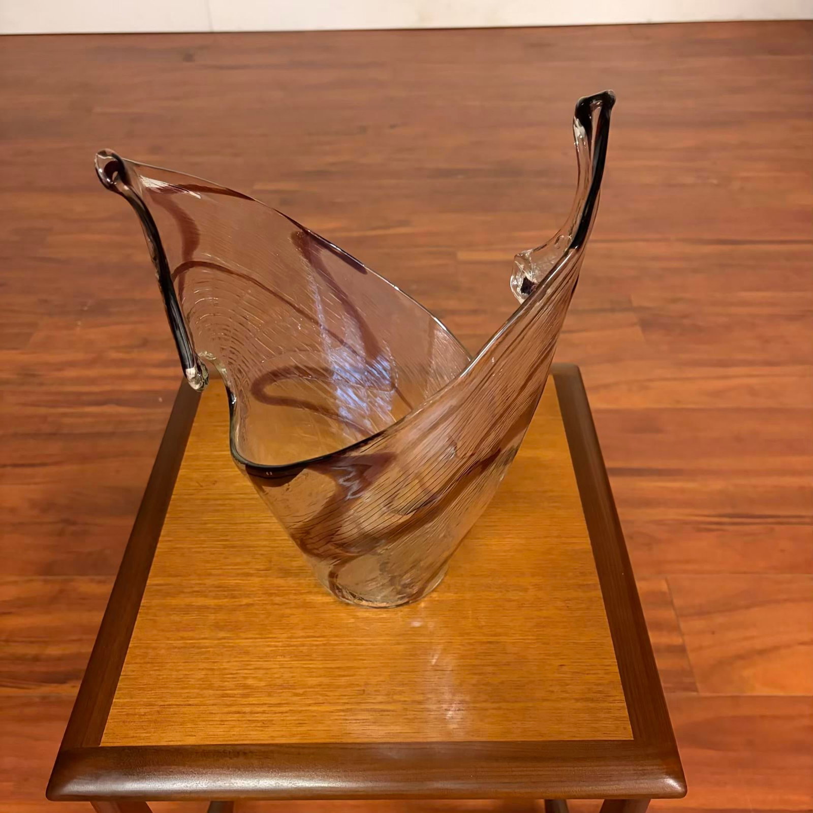 Vintage Italian Handblown Art Glass Sculptural Centerpiece Vessel - 9
