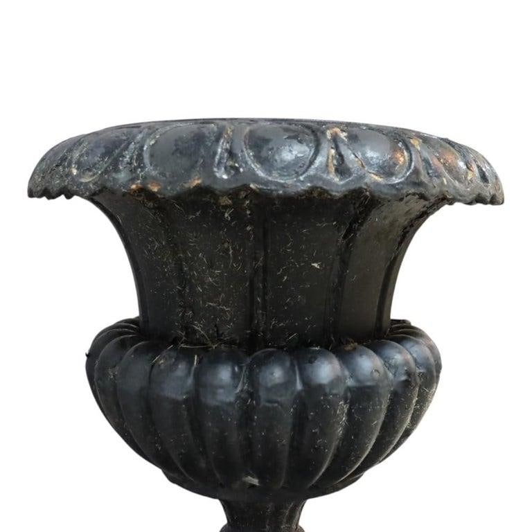 Antique Fiske School Cast Iron Garden Urn C1890 - 3