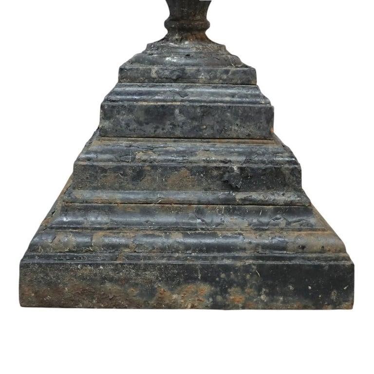 Antique Fiske School Cast Iron Garden Urn C1890 - 7