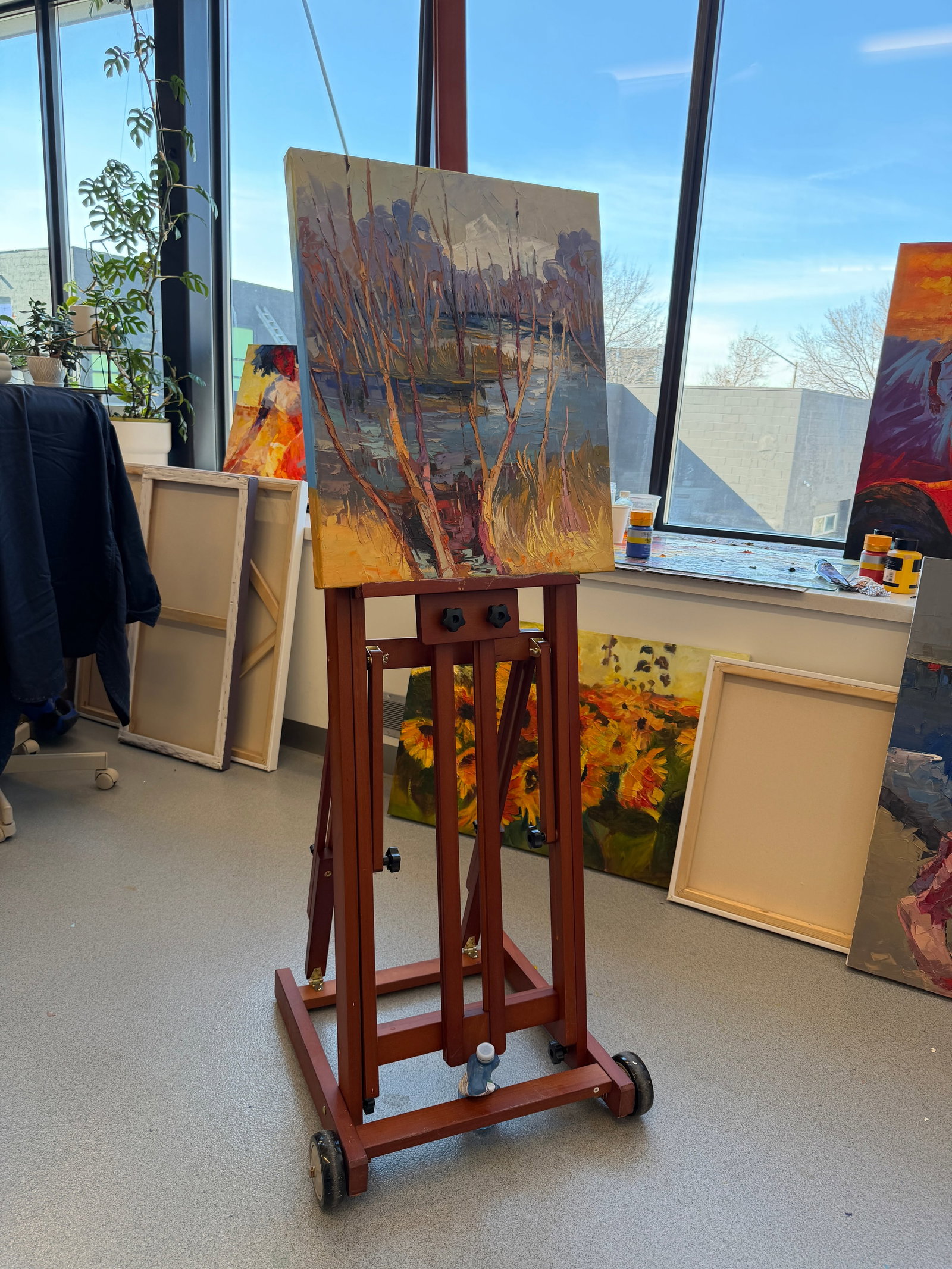 Before the Leaves Return by Godfrey Afebuame, Oil on Canvas (2026) Impasto - 2
