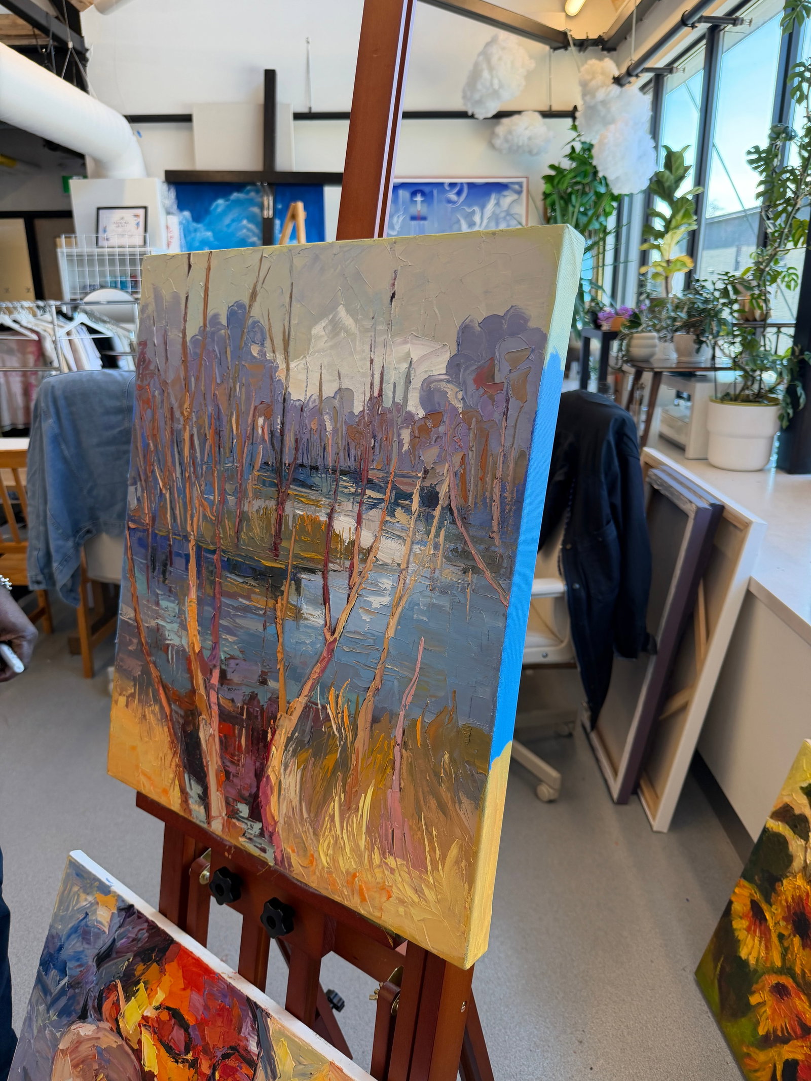 Before the Leaves Return by Godfrey Afebuame, Oil on Canvas (2026) Impasto - 3