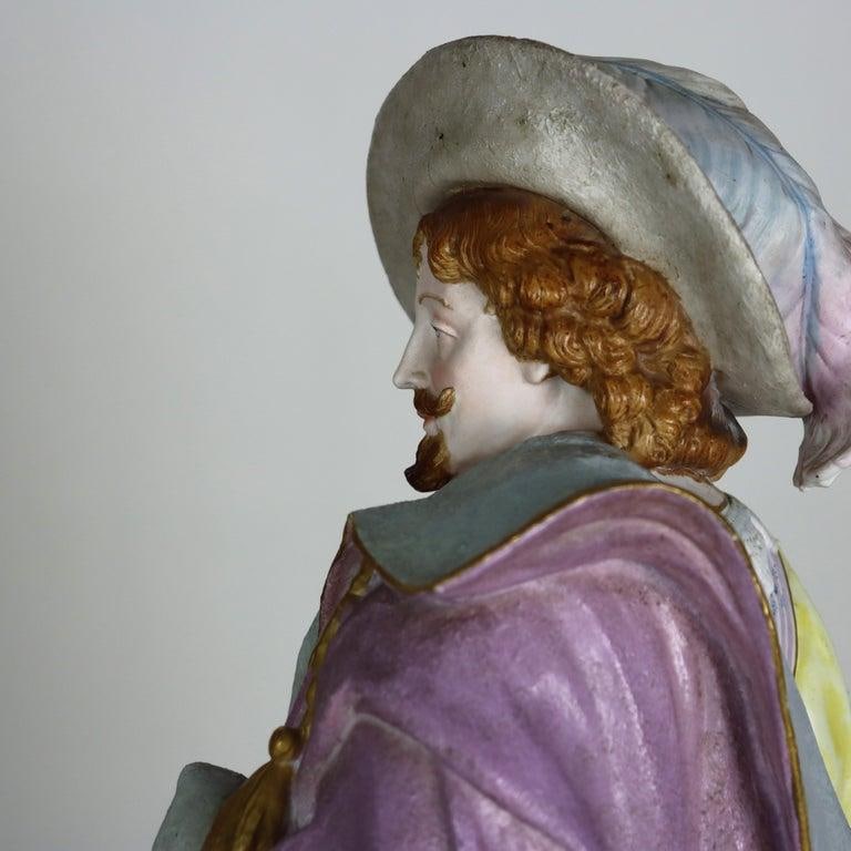 Large 21" French Paul Duboy Bisque Porcelain Polychromed Scholar Figure C1890 - 11