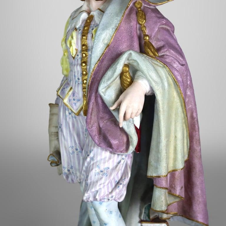 Large 21" French Paul Duboy Bisque Porcelain Polychromed Scholar Figure C1890 - 4