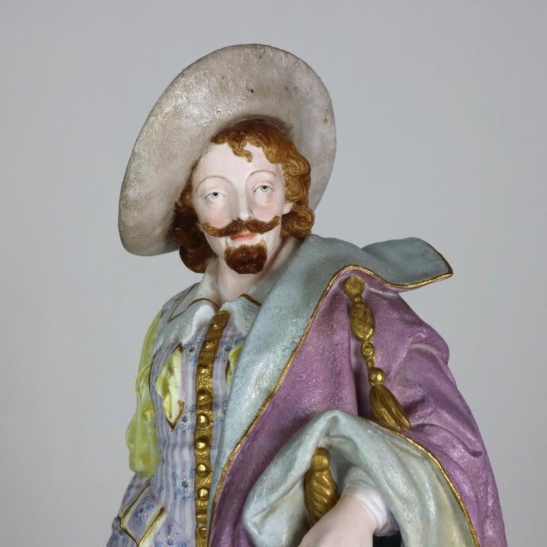 Large 21" French Paul Duboy Bisque Porcelain Polychromed Scholar Figure C1890 - 5