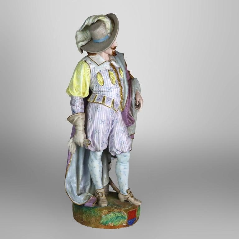 Large 21" French Paul Duboy Bisque Porcelain Polychromed Scholar Figure C1890 - 7