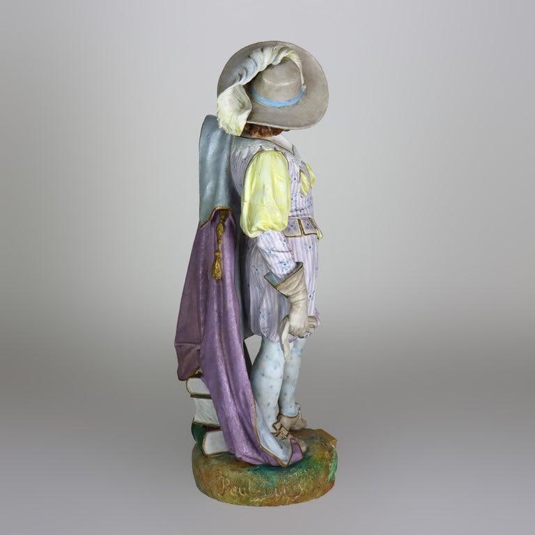 Large 21" French Paul Duboy Bisque Porcelain Polychromed Scholar Figure C1890 - 8