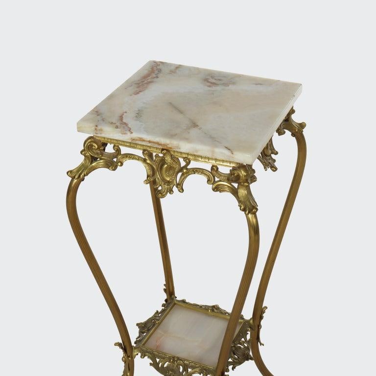 Rococo Gilt Bronze & Onyx Plant Stand C1910 - 3