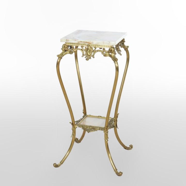 Rococo Gilt Bronze & Onyx Plant Stand C1910 - 4