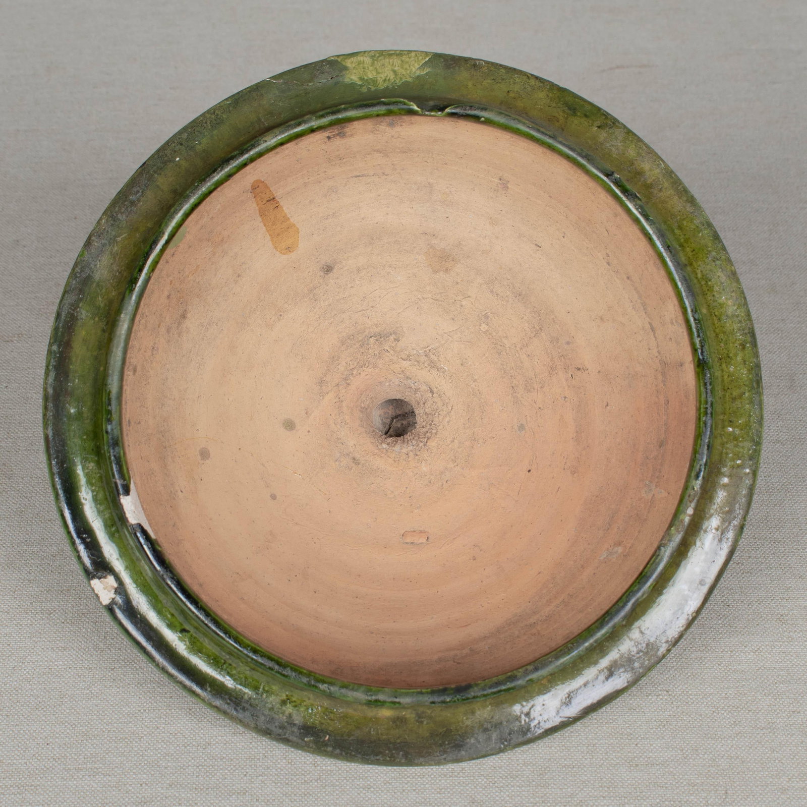 Portuguese Green Glazed Earthenware Lidded Jar - 13