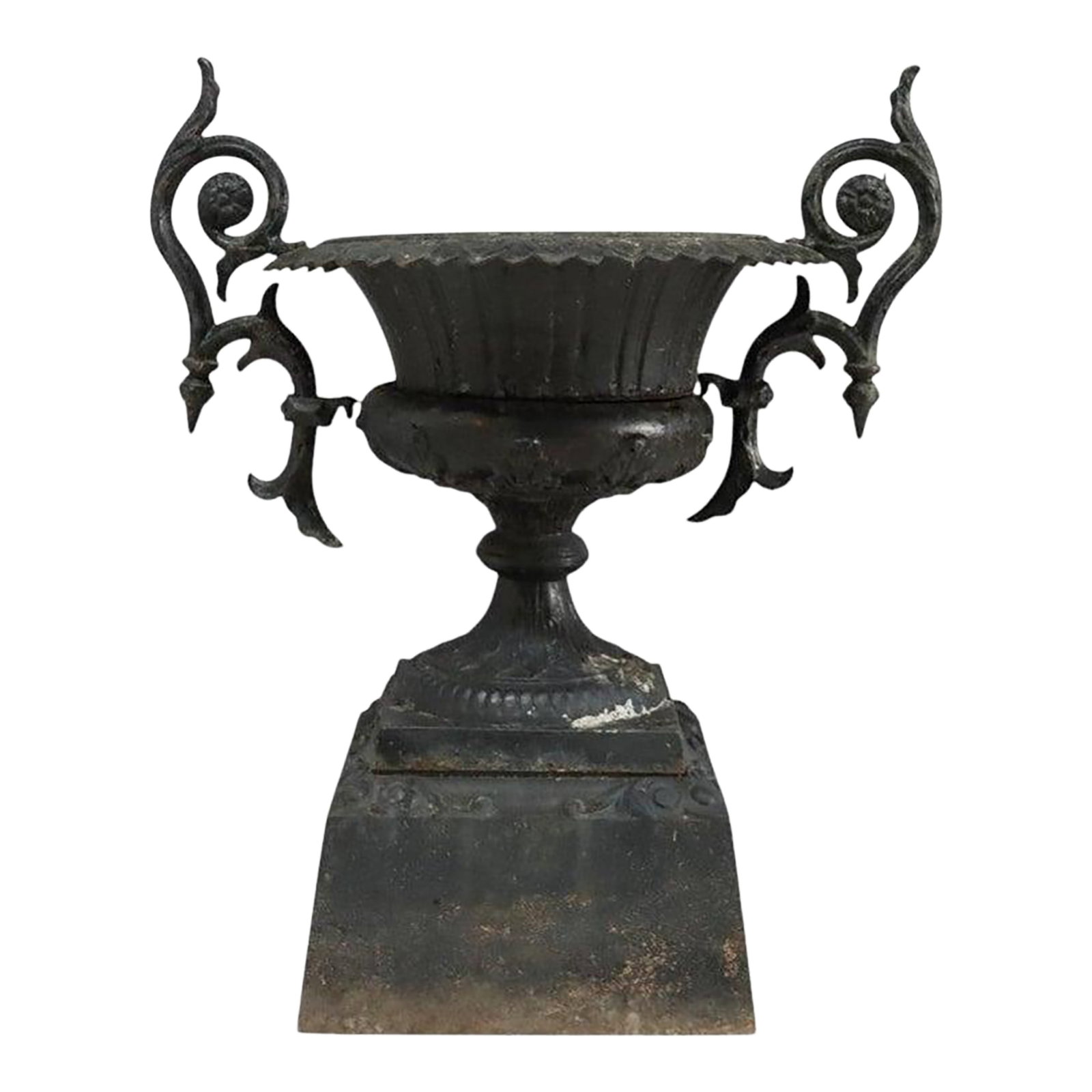 Classical Roman-Greco Cast Iron Garden Urn, Manner of Fiske, C1890 (1 of 10)