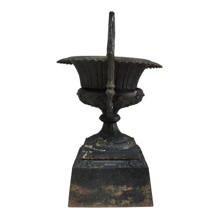 Classical Roman-Greco Cast Iron Garden Urn, Manner of Fiske, C1890 - 3
