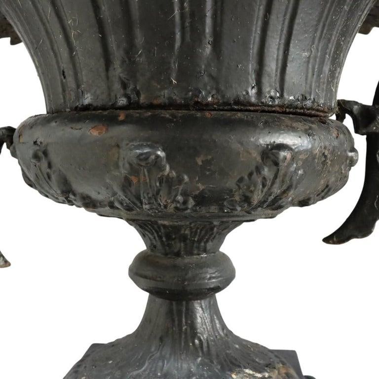 Classical Roman-Greco Cast Iron Garden Urn, Manner of Fiske, C1890 - 7