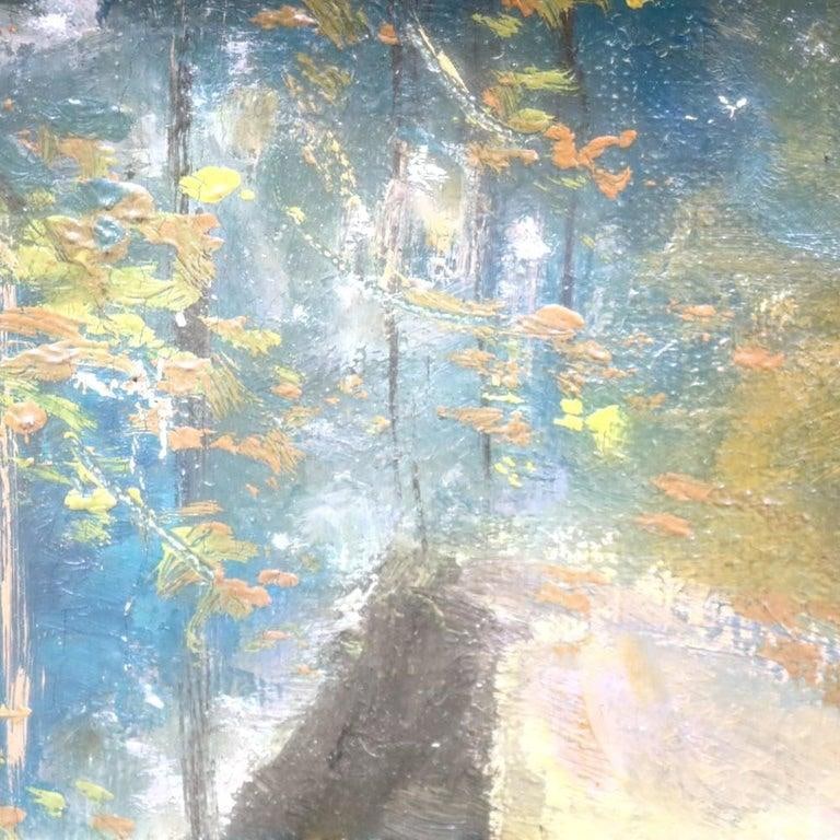Hudson River School Oil on Canvas Painting of a River Scene by A. Hirshing C1935 - 5