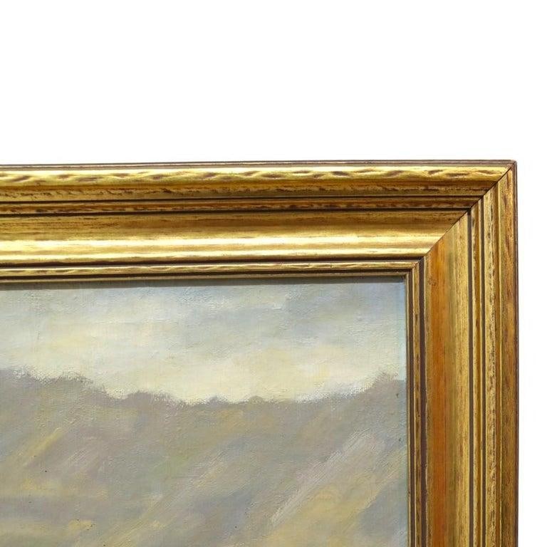 Hudson River School Oil on Canvas Painting of a River Scene by A. Hirshing C1935 - 8
