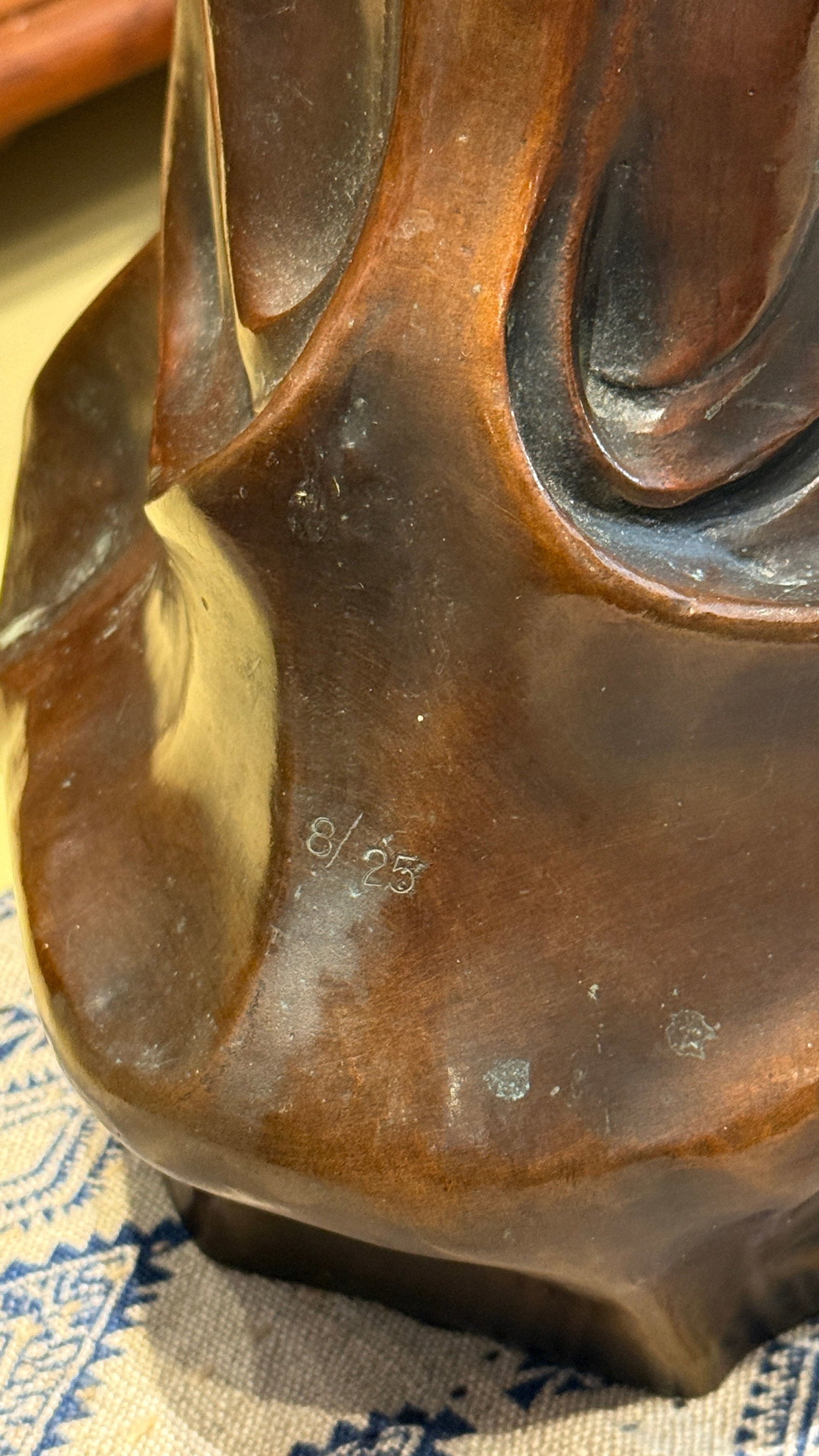 Early 20th Century Early Patinated Bronze Art Nouveau Vase With Maiden & Floral Design by Francesco - 10
