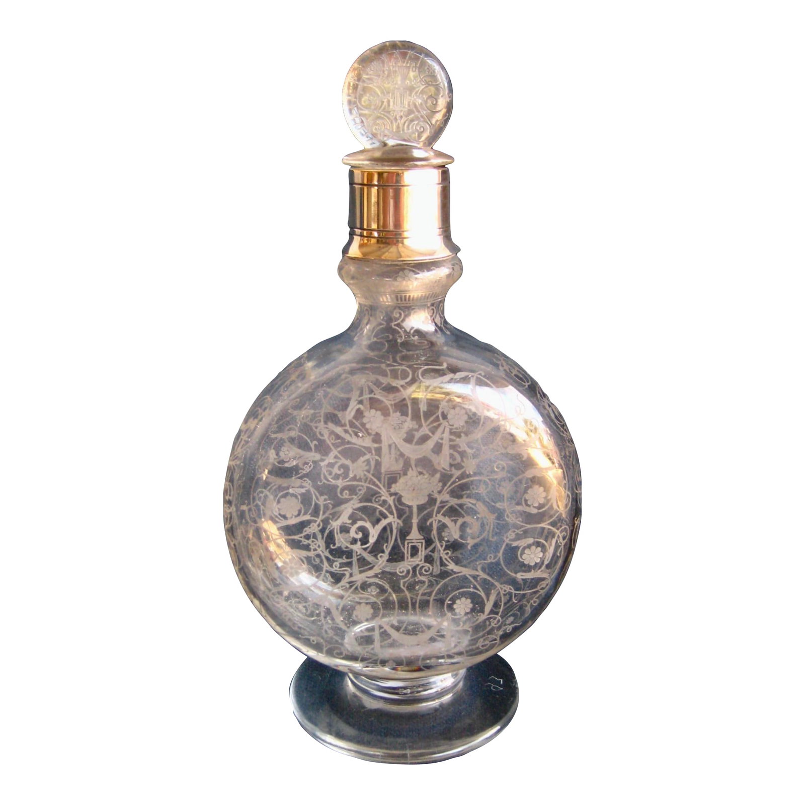 1920s French Baccarat Style Michelangelo Design Perfume Bottle (1 of 8)
