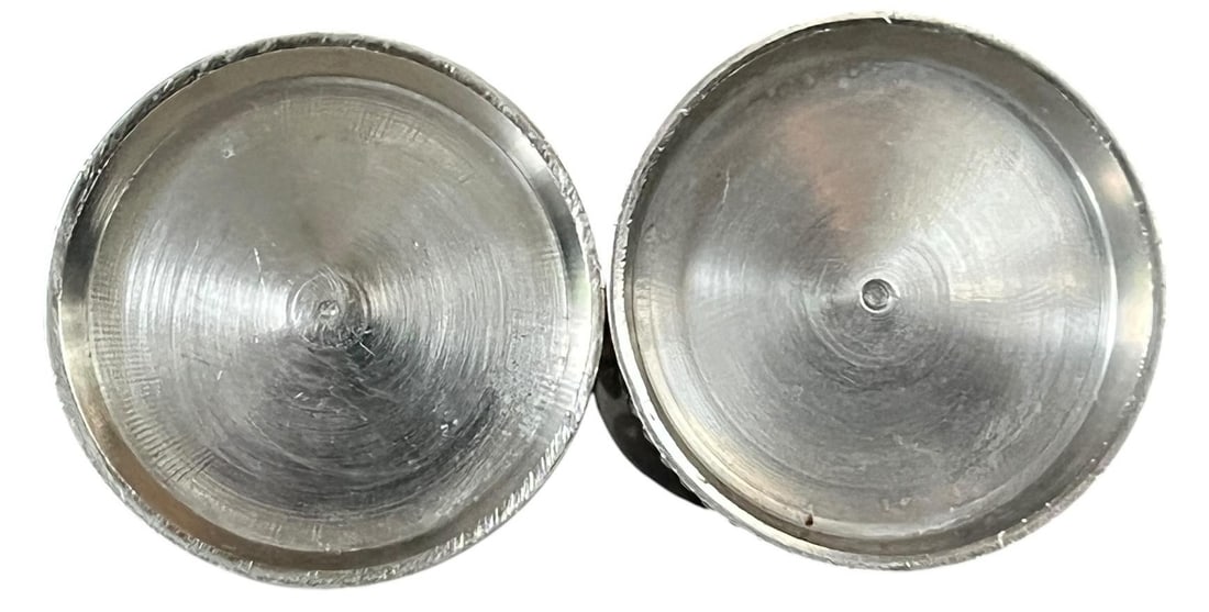 Vintage Abalone Shell & Stainless Steel Salt and Pepper Shakers in the Style of Los Castillo - 7