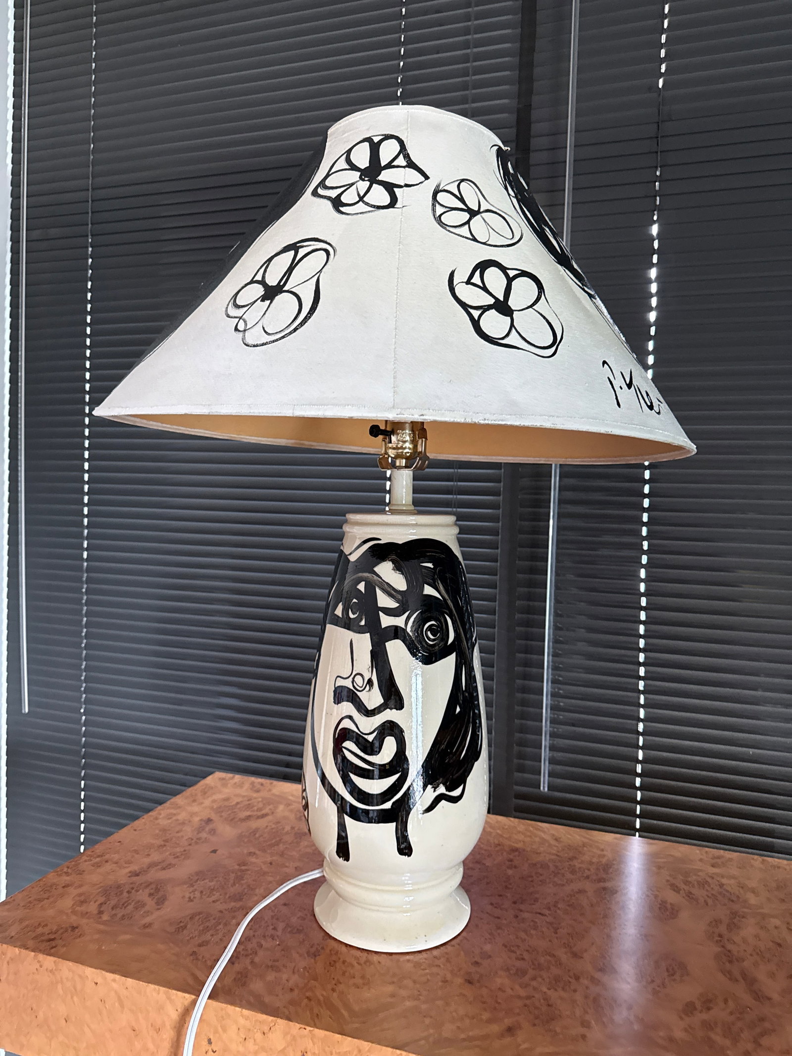 1970s Peter Keil Original Abstract Lamp and Shade Painting - 4